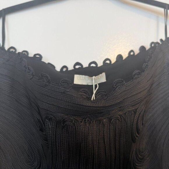 NWT Ulla Johnson Kaelyn Black Midi Skirt in Silk - Picture 5 of 8